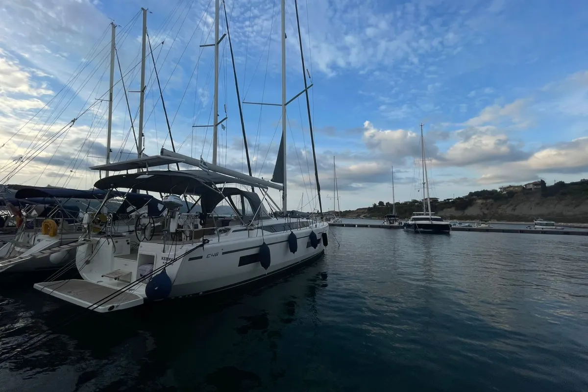 Kebifaiv, a Bavaria Bavaria C46 sailboat at Municipal Unit of Palairos, Greece
