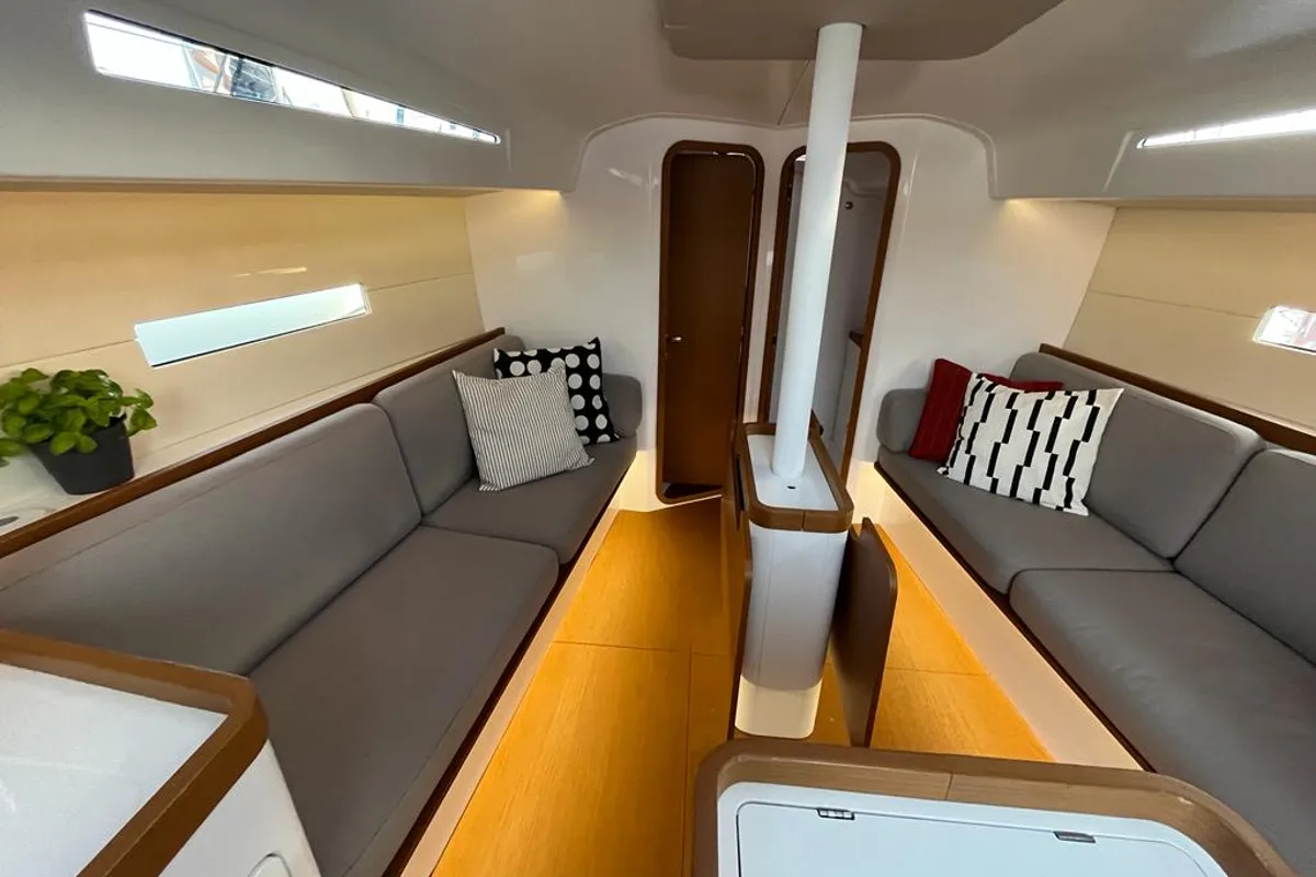 Salon of Ultra First, a Beneteau First 36 sailboat at Split, Croatia