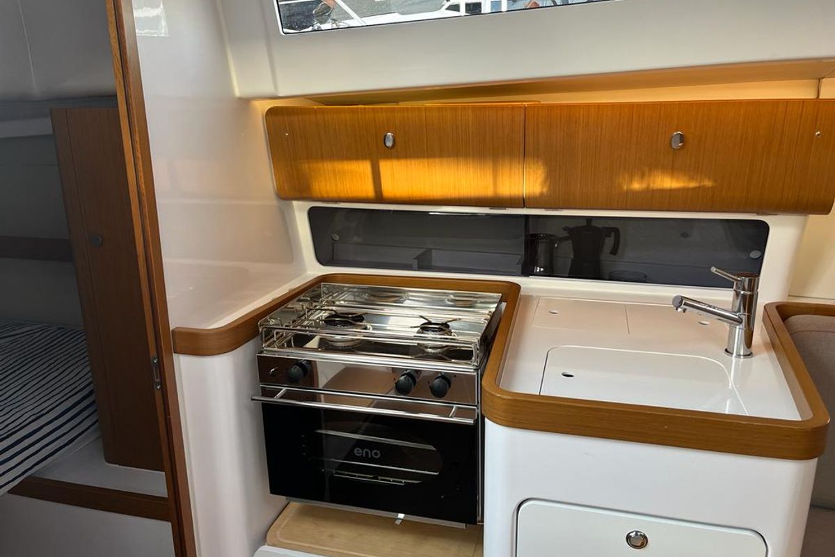 Galley of Ultra First, a Beneteau First 36 sailboat at Split, Croatia