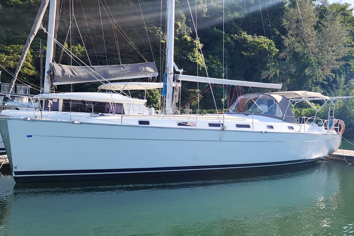Exterior view of Grace of Rockfleet, a Beneteau Cyclades 43.4 sailboat at Baan Salak Phet, Thailand