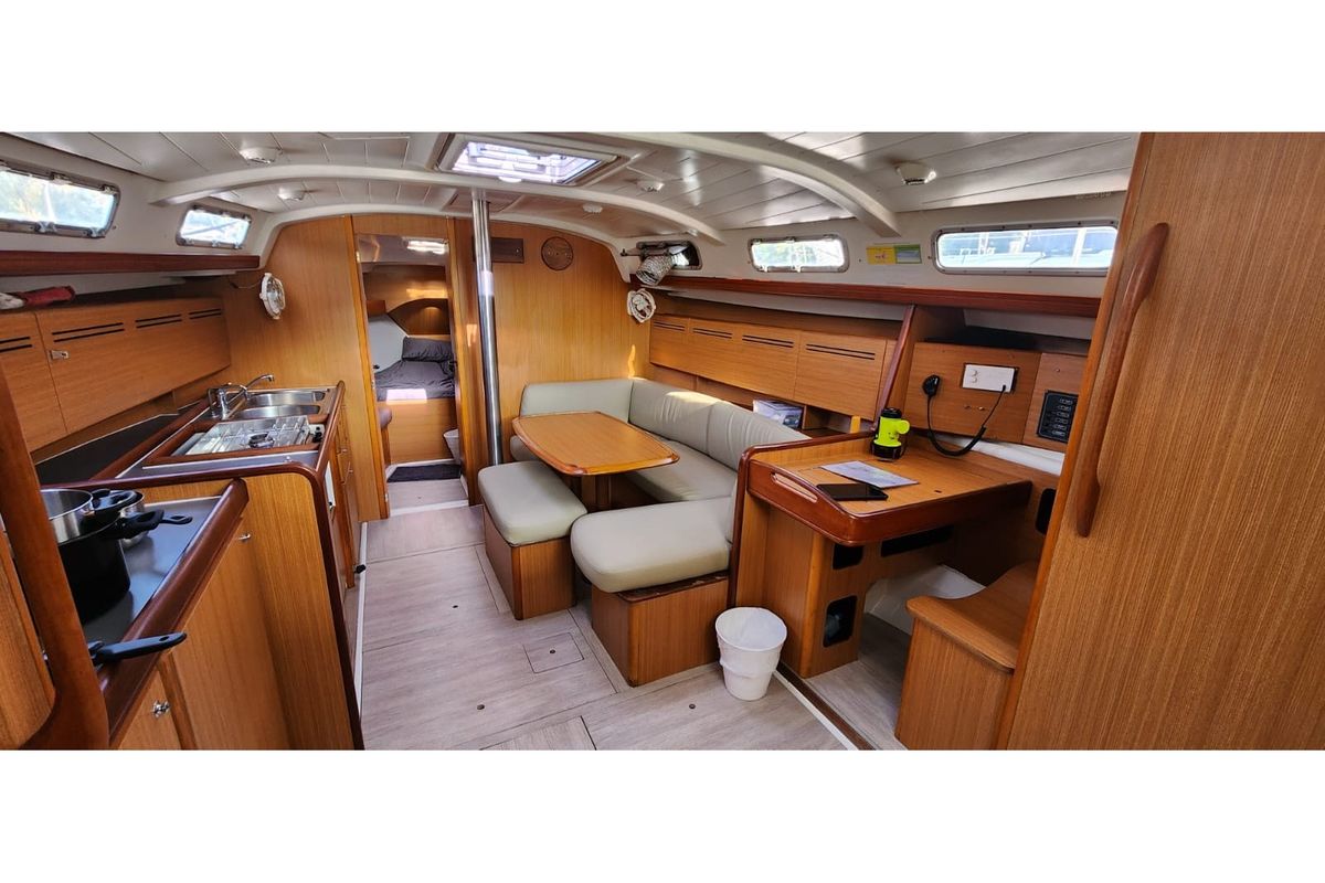 Salon of Grace of Rockfleet, a Beneteau Cyclades 43.4 sailboat at Baan Salak Phet, Thailand