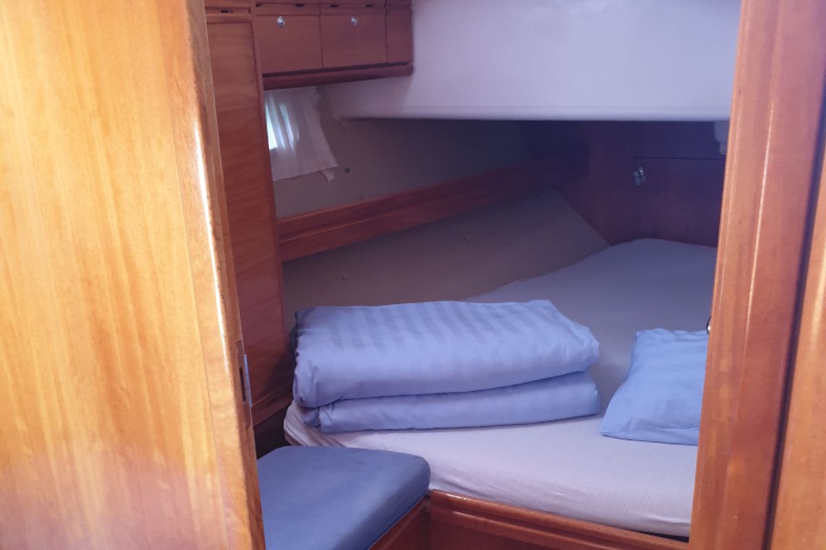 Cabin on Makani, a Bavaria Cruiser 46 sailboat at Primošten, Croatia