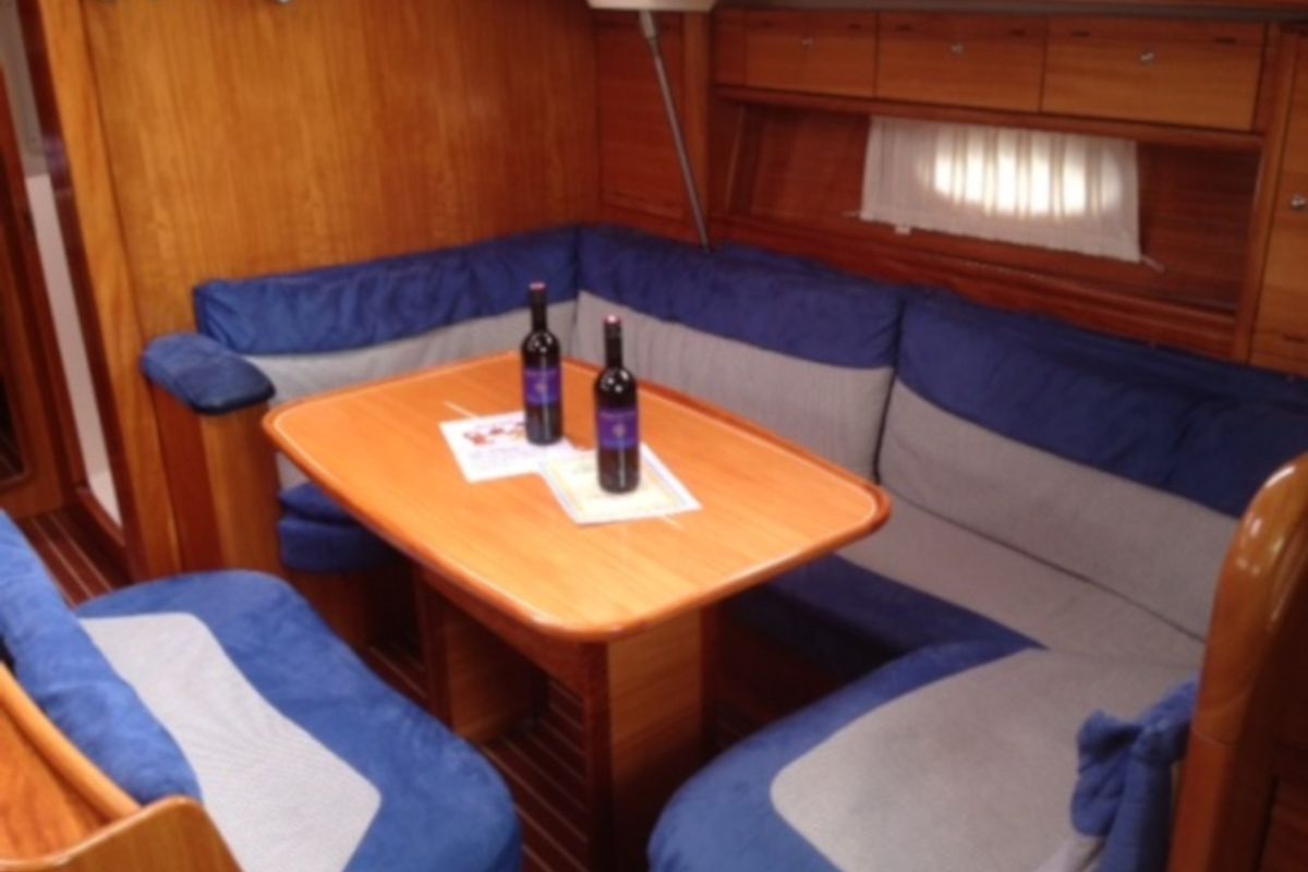 Salon of Makani, a Bavaria Cruiser 46 sailboat at Primošten, Croatia