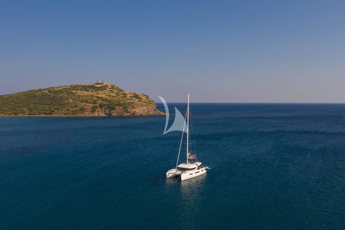 Exterior view of Nomad 2, a Lagoon 50 catamaran at Municipal Unit of Lefkada, Greece