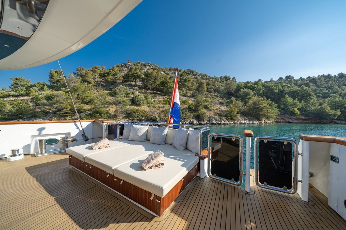 Deck of Navilux, a Unknown Navilux sailboat at Split, Croatia