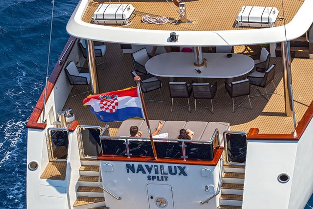 Deck of Navilux, a Unknown Navilux sailboat at Split, Croatia