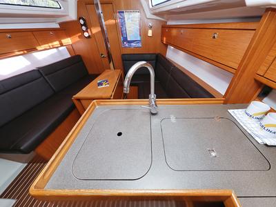 Galley of Dolce Vita, a Bavaria Cruiser 33 sailboat at Grad Vodice, Croatia