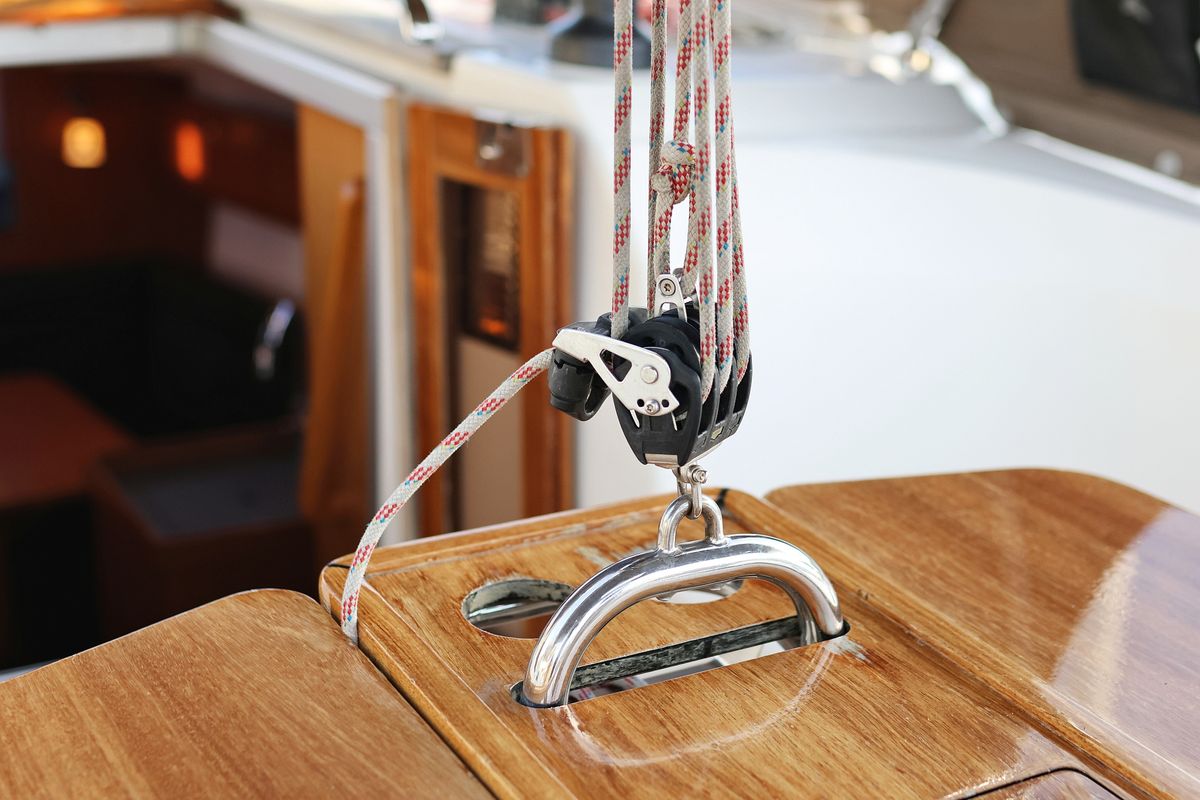 Deck of Dolce Vita, a Bavaria Cruiser 33 sailboat at Grad Vodice, Croatia