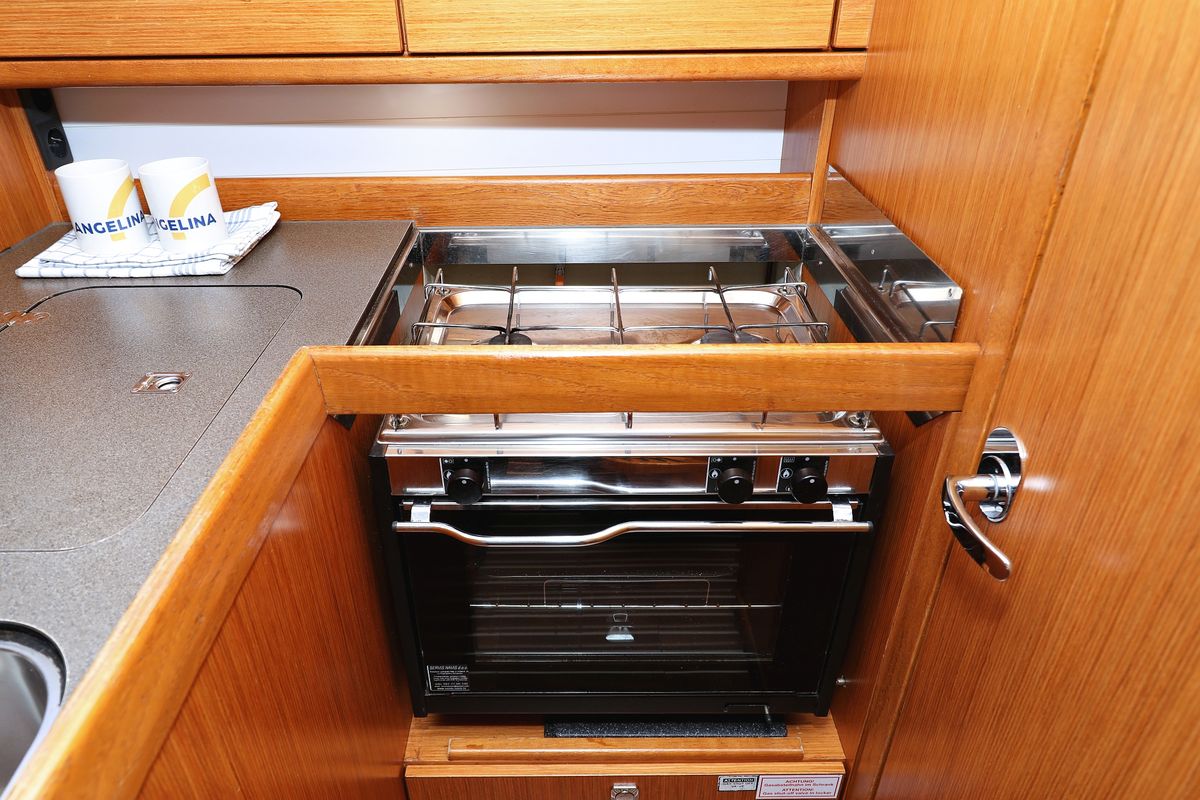 Galley of Dolce Vita, a Bavaria Cruiser 33 sailboat at Grad Vodice, Croatia