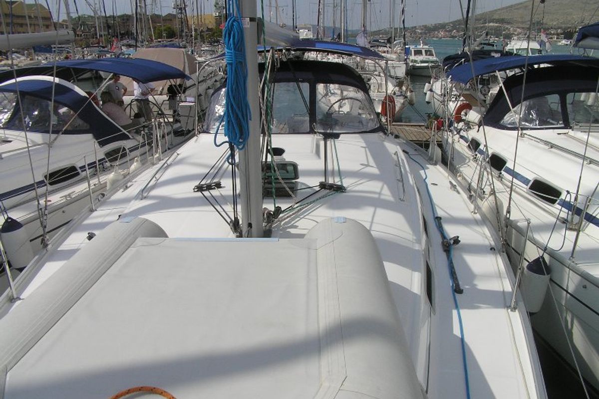 Galley of Sugar Daddy, a Beneteau Cyclades 43.4 sailboat at Grad Trogir, Croatia