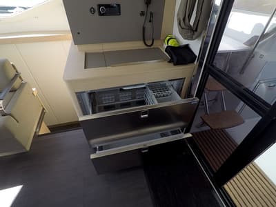 Galley of Alize, a Fountaine Pajot Elba 45 catamaran at Grad Šibenik, Croatia