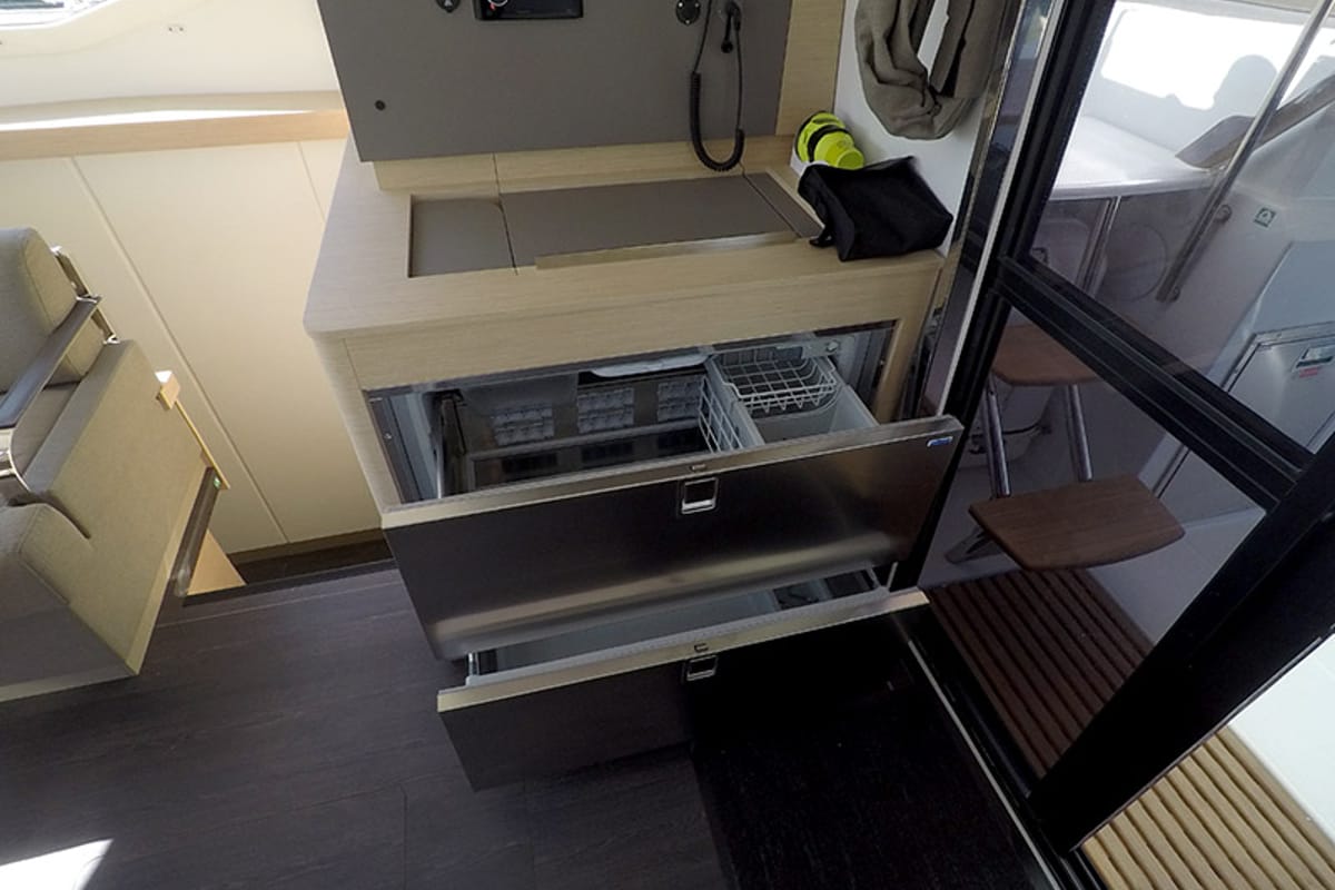 Galley of Alize, a Fountaine Pajot Elba 45 catamaran at Grad Šibenik, Croatia