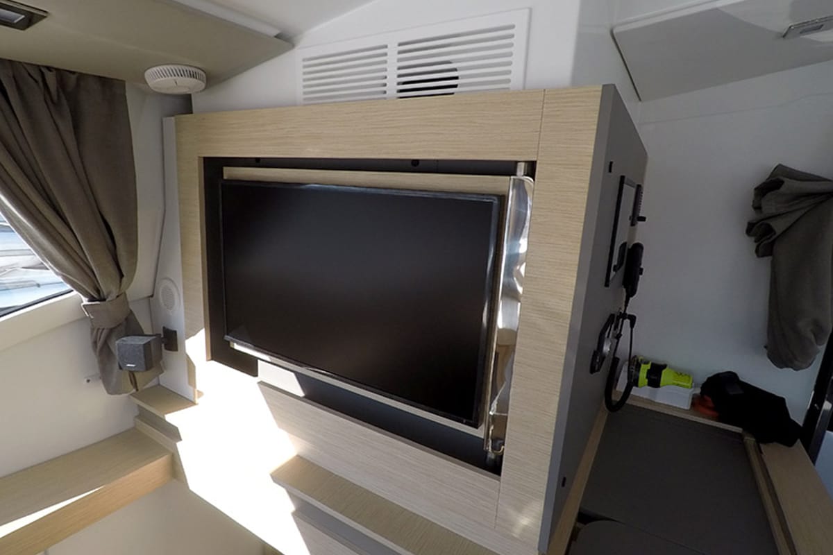Alize, a Fountaine Pajot Elba 45 catamaran at Grad Šibenik, Croatia
