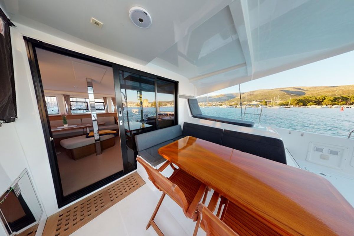 Deck of Best Friends I, a Lagoon 42 catamaran at Općina Rogoznica, Croatia