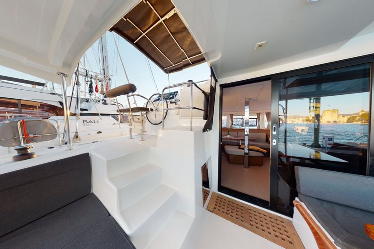 Deck of Best Friends I, a Lagoon 42 catamaran at Općina Rogoznica, Croatia