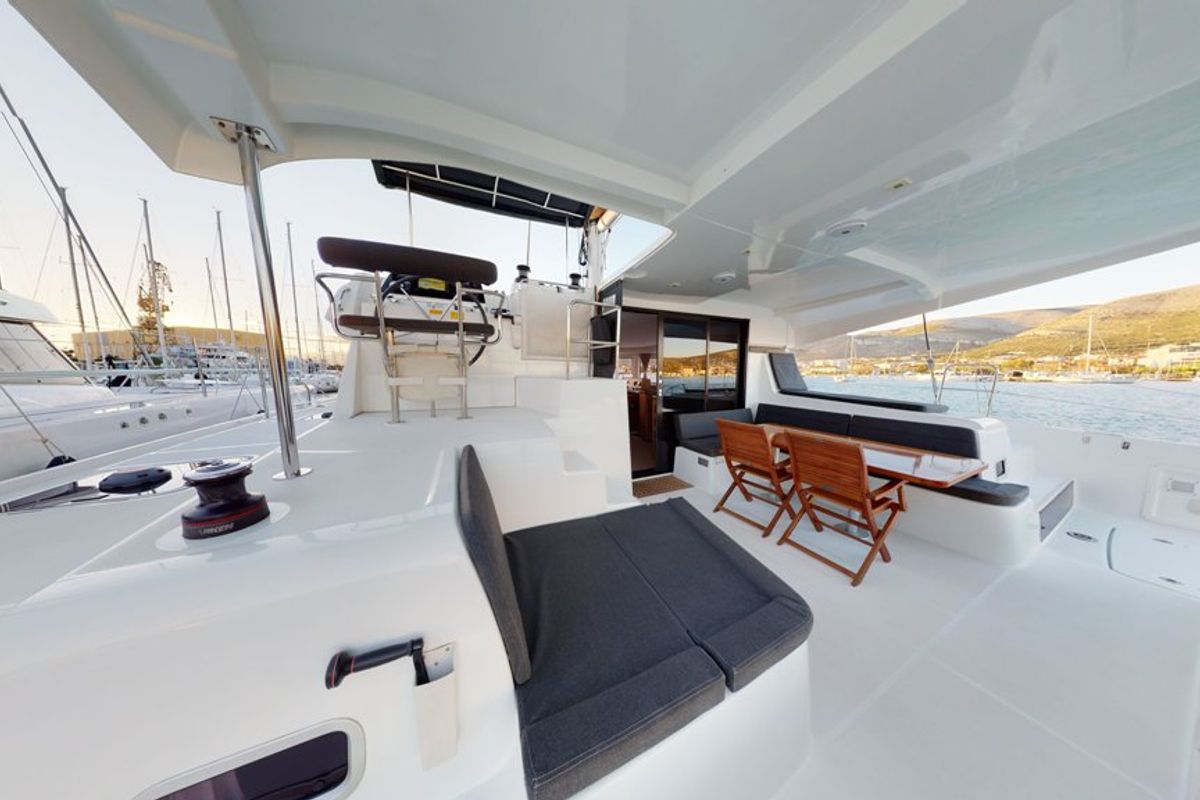 Deck of Best Friends I, a Lagoon 42 catamaran at Općina Rogoznica, Croatia
