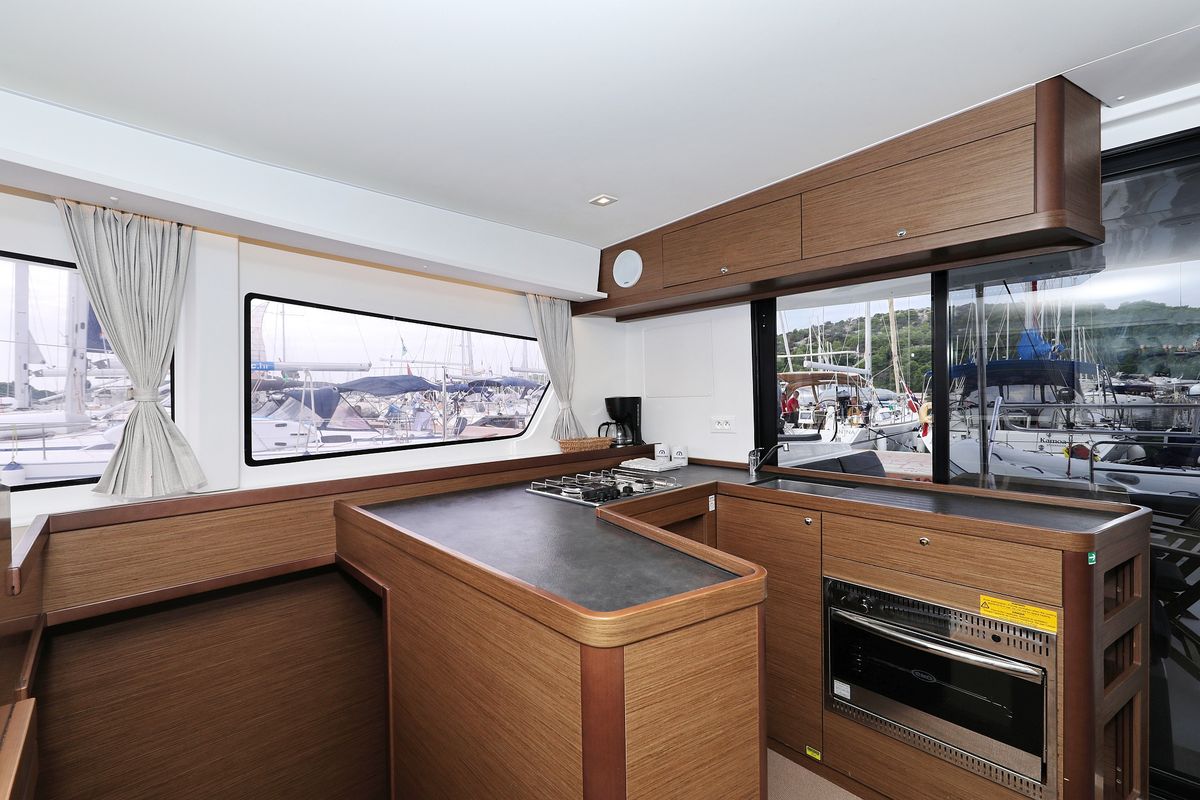 Galley of Best Friends I, a Lagoon 42 catamaran at Općina Rogoznica, Croatia