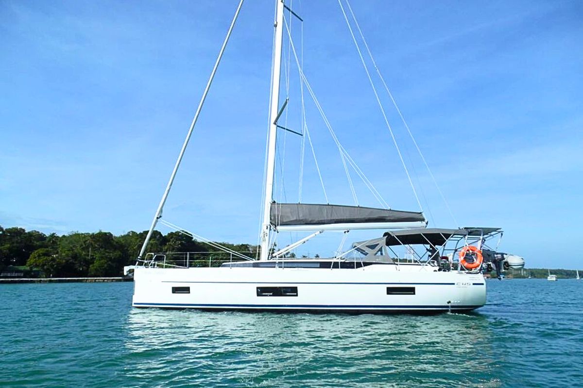 Exterior view of ARTEMIS, a Bavaria C45 sailboat at Municipal Unit of Ellomenos, Greece