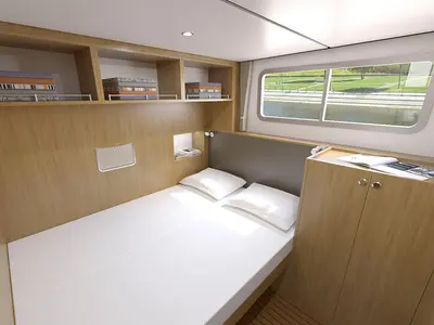 Cabin on NEO3-4, a Pénichette Neo motorboat at Lutzelbourg, France