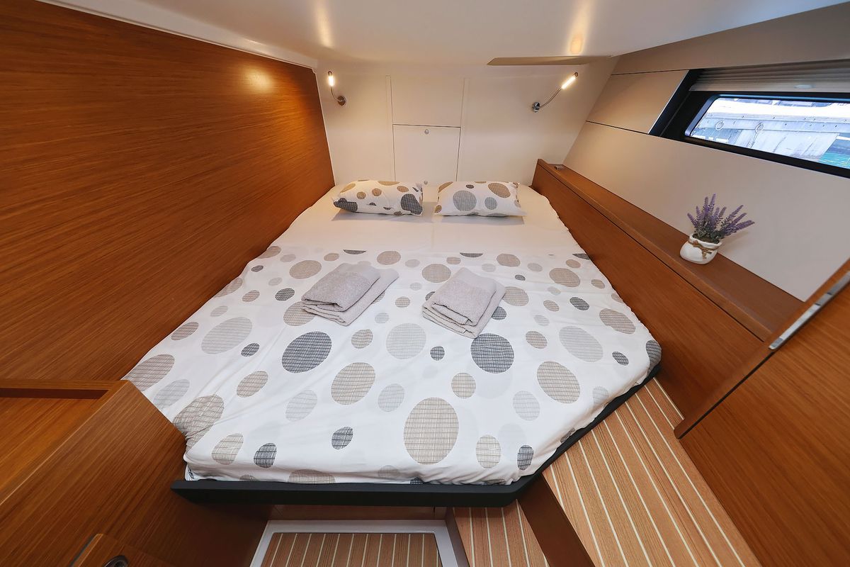 Cabin on Balena - OW, a Hanse Yachts Hanse 460 sailboat at Grad Kaštela, Croatia