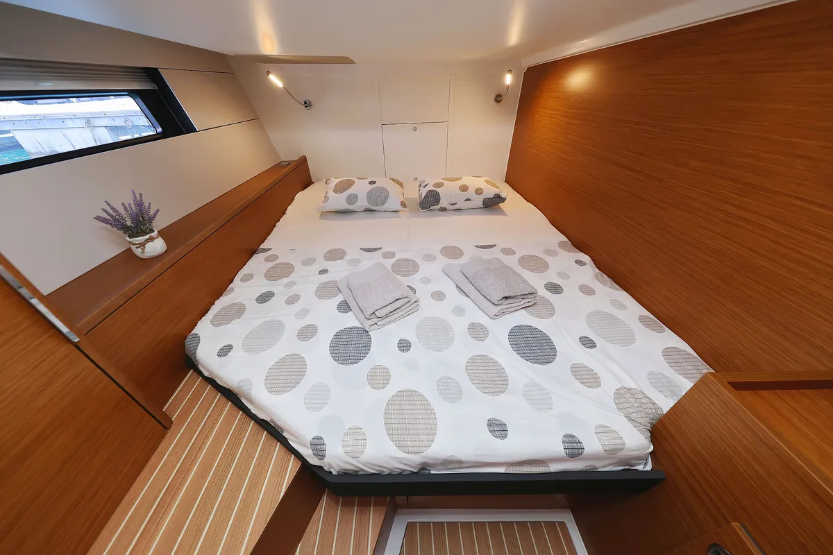 Cabin on Balena - OW, a Hanse Yachts Hanse 460 sailboat at Grad Kaštela, Croatia