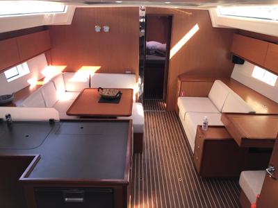 Salon of Elli, a Bavaria C50 sailboat at Athens, Greece
