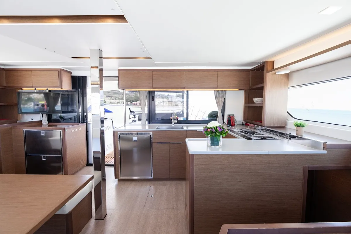 Galley of Zen, a Lagoon 46 catamaran at Athens, Greece