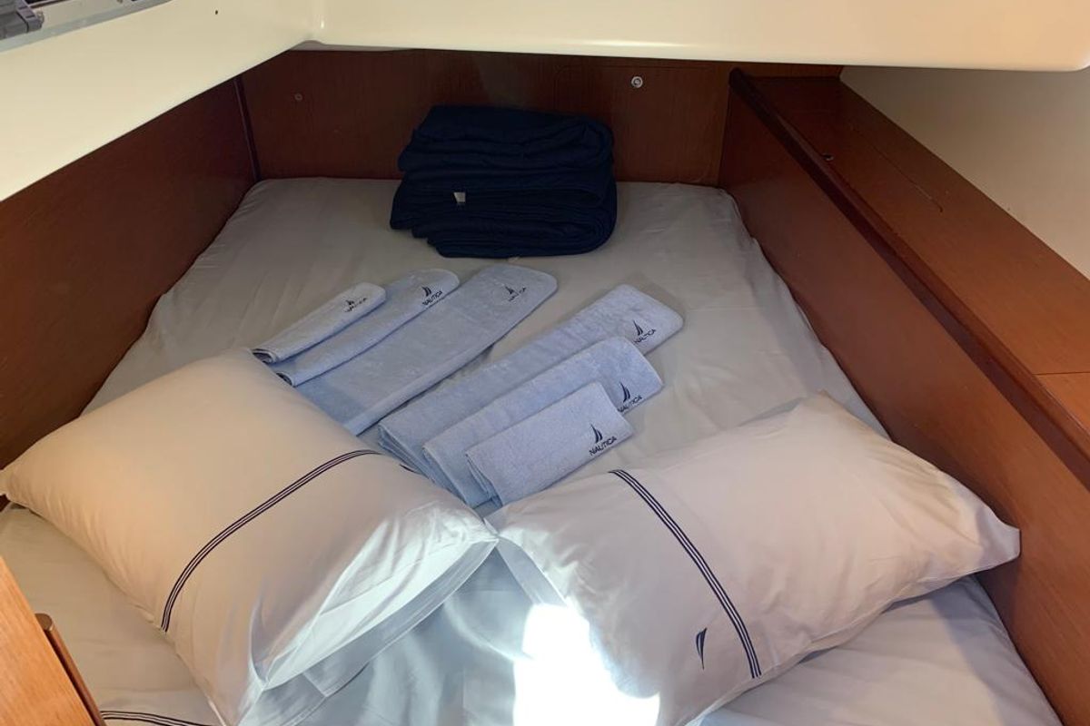 Cabin on Mojito, a Beneteau Oceanis 43 sailboat at Municipal Unit of Lefkada, Greece