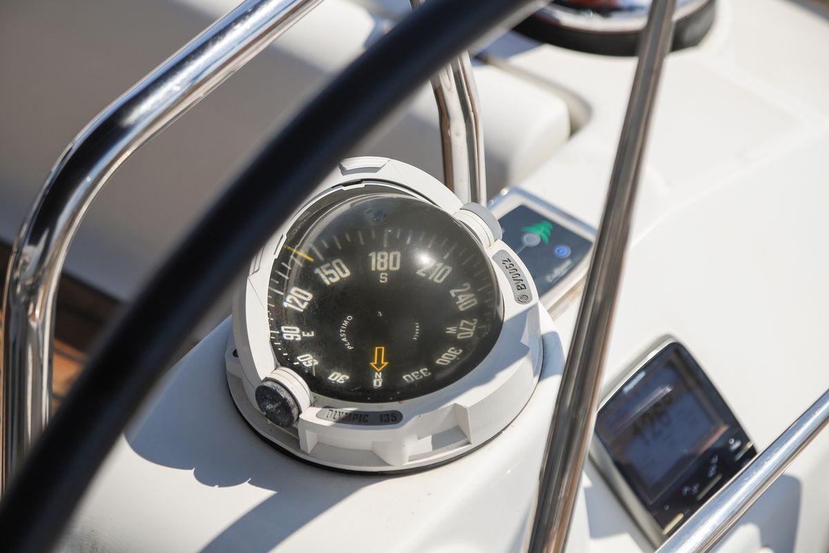 Cockpit of Mojito, a Beneteau Oceanis 43 sailboat at Municipal Unit of Lefkada, Greece
