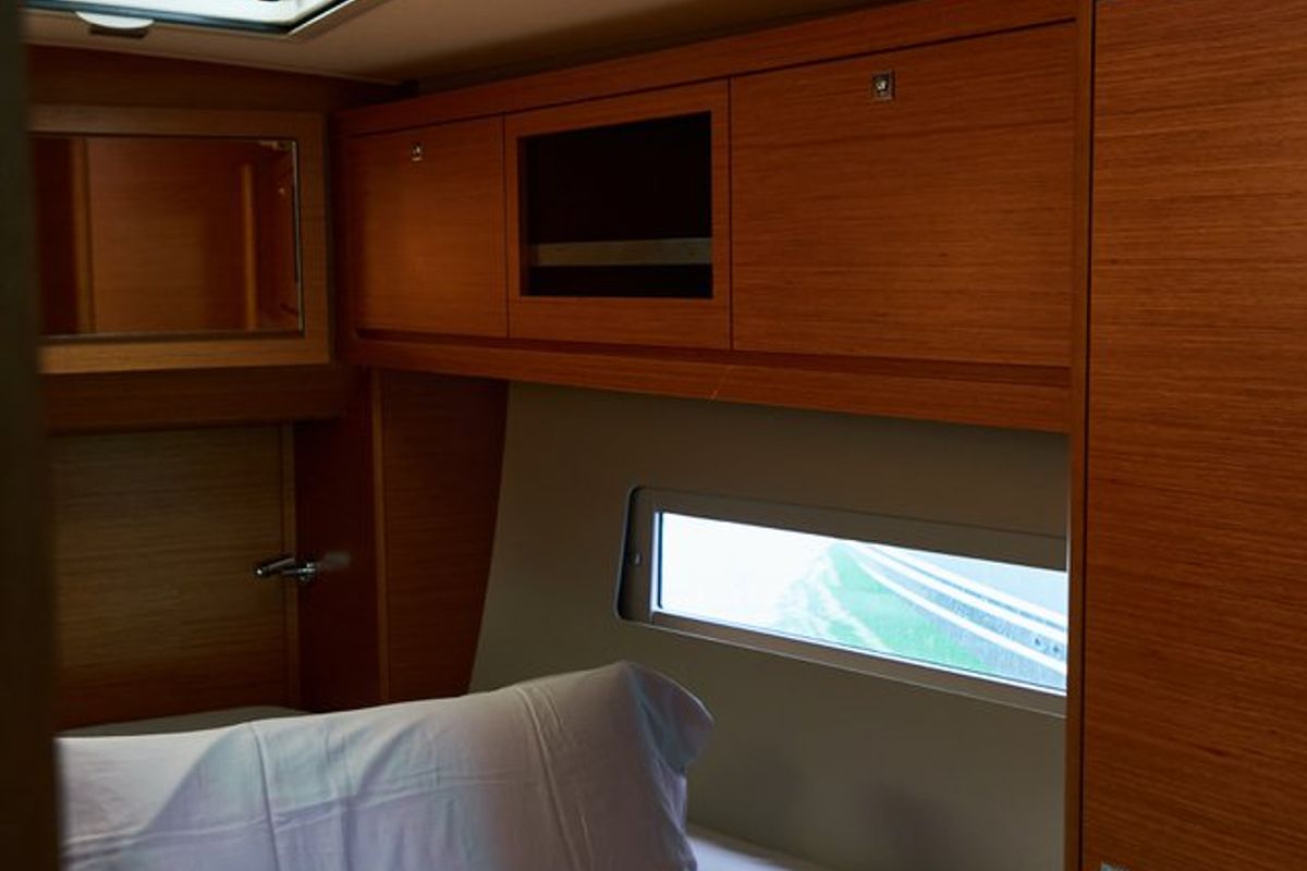 Cabin on Kaito, a Dufour 470 sailboat at Dénia, Spain