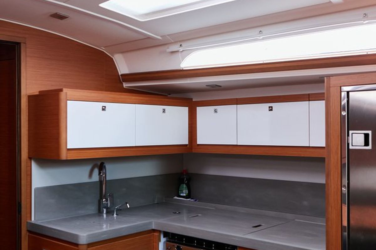 Galley of Kaito, a Dufour 470 sailboat at Dénia, Spain