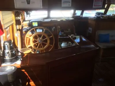 Cockpit of Bibi Aysegul, a Custom Made Bibi Aysegul yacht at Bodrum, Turkey
