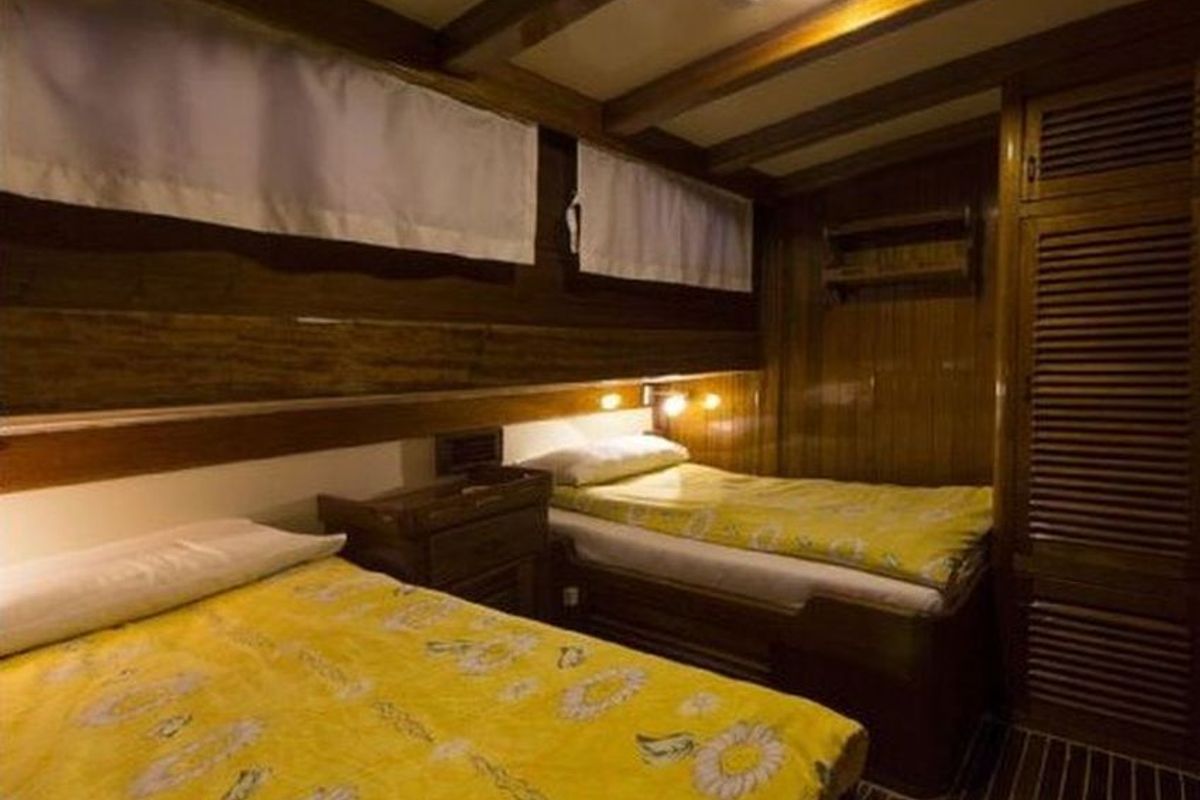Cabin on Bibi Aysegul, a Custom Made Bibi Aysegul yacht at Bodrum, Turkey