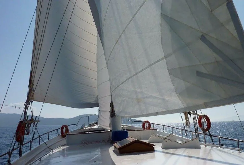 Deck of Bibi Aysegul, a Custom Made Bibi Aysegul yacht at Bodrum, Turkey