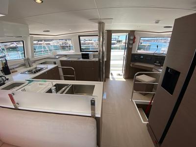 Galley of Vespera, a Fountaine Pajot Astréa 42 catamaran at Općina Sukošan, Croatia