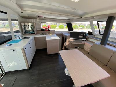 Salon of Vespera, a Fountaine Pajot Astréa 42 catamaran at Općina Sukošan, Croatia