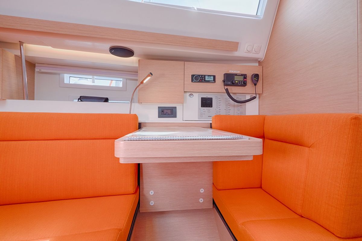 Salon of Happy, a Elan Impression 40 sailboat at Split, Croatia