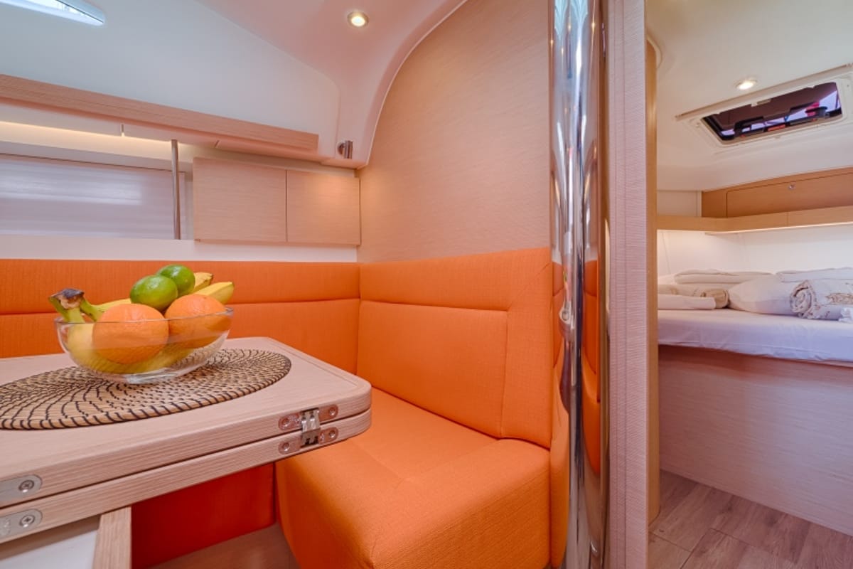Salon of Happy, a Elan Impression 40 sailboat at Split, Croatia