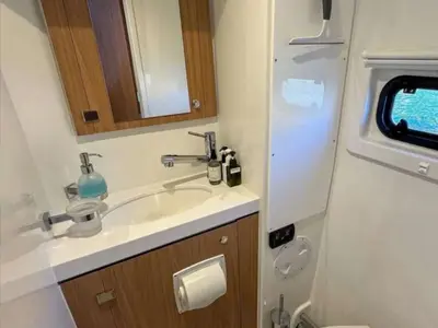 Head on Aquaholic, a Bali 4.6 catamaran at Grad Šibenik, Croatia