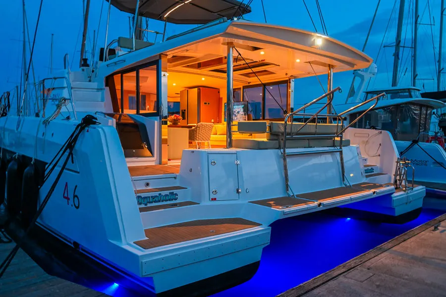 Aquaholic, a Bali 4.6 catamaran at Grad Šibenik, Croatia