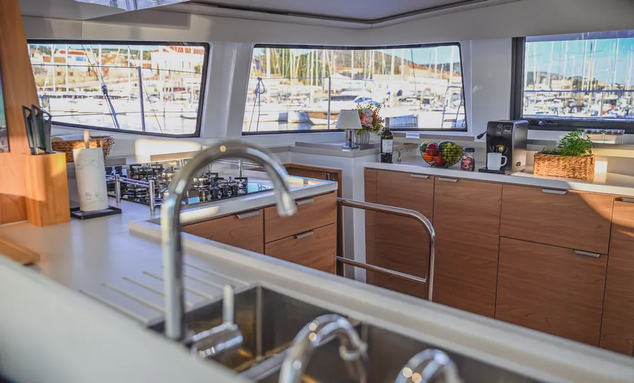 Aquaholic, a Bali 4.6 catamaran at Grad Šibenik, Croatia