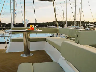 Aquaholic, a Bali 4.6 catamaran at Grad Šibenik, Croatia