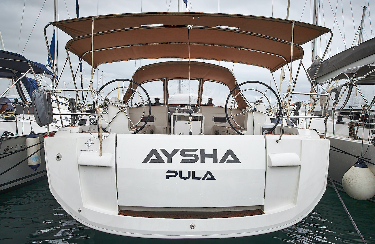 Aysha, a sailboat at Grad Biograd na Moru, Croatia