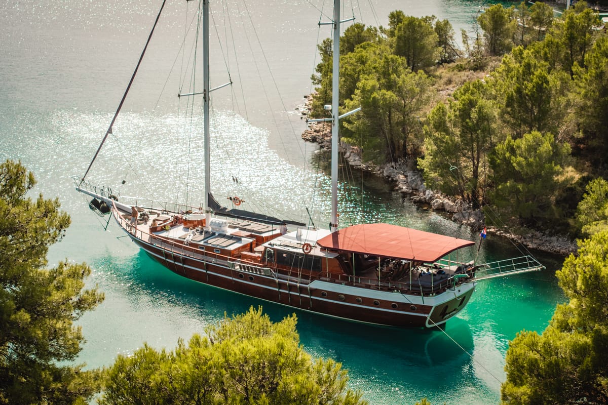 Exterior view of Croatia, a Gulet Gulet gulet at Split, Croatia