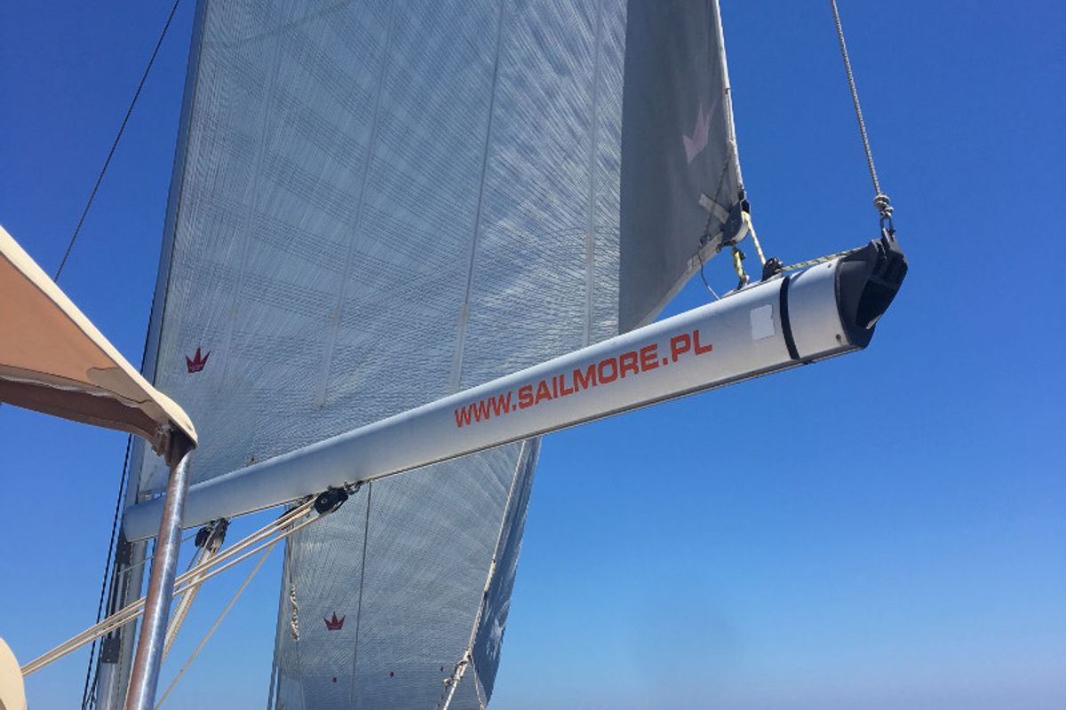 Sapphire, a Beneteau Oceanis 40 sailboat at Zakynthos, Greece