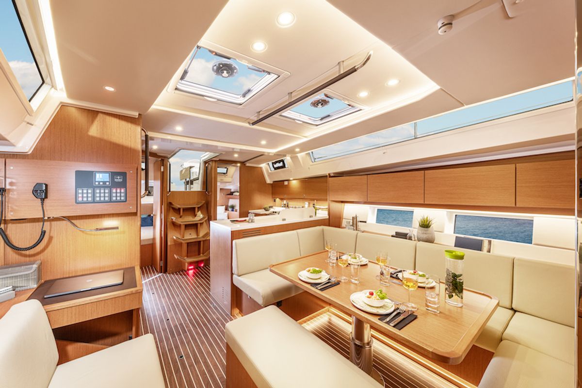Salon of Libertas, a Bavaria C45 Style sailboat at Grad Pula, Croatia