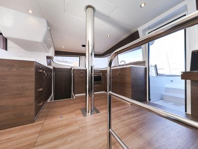 Galley of Calypso , a Bali 4.4 catamaran at Grad Biograd na Moru, Croatia