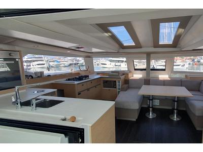 Salon of ADRIA BLUE, a Fountaine Pajot Elba 45 catamaran at Seget Donji, Croatia