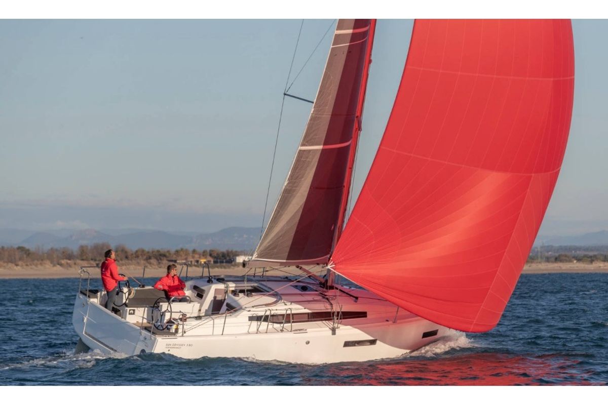 Phos, a Jeanneau Sun Odyssey 380 sailboat at Trapani, Italy