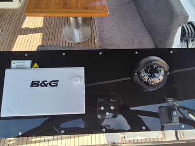 Cockpit of Gemile, a Hanse Yachts Hanse 460 sailboat at Fethiye, Turkey